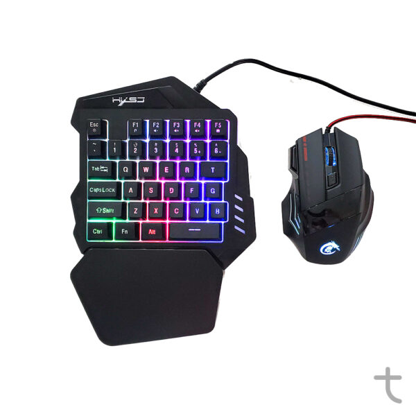 Conjunto Mouse e Mini Teclado Gamer HXSJ J50